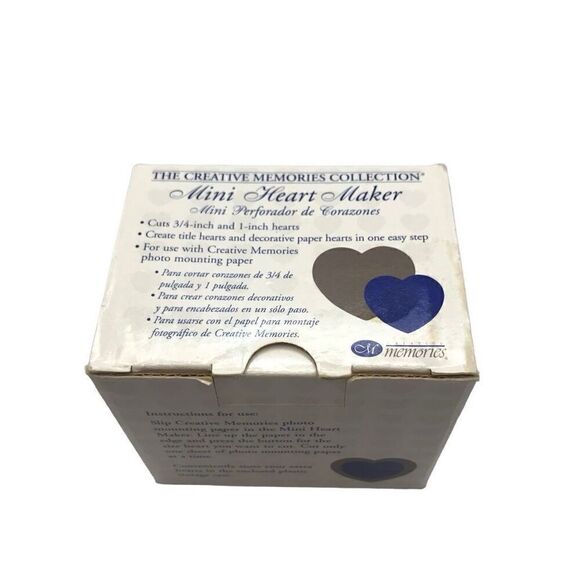 Creative Memories Mini Heart 3/4 & 1 inch Punch in original box - Picture 2 of 4